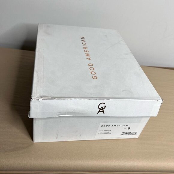 Good American Womens Size 9 Terry Ankle Wrap Sandals Black Stiletto NEW Slide On - Picture 11 of 13